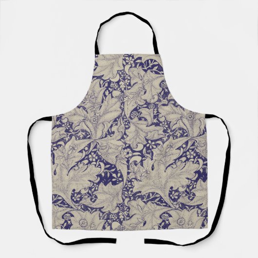 William Morris Wallflower Blue Damask Schürze (Vorderseite)
