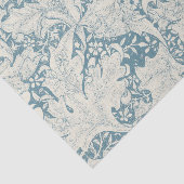 William Morris Wallflower Blue Damask Seidenpapier (Ausschnitt)