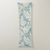 William Morris Wallflower Blue Damask Seitenschläferkissen (Vorderseite Vertikal)