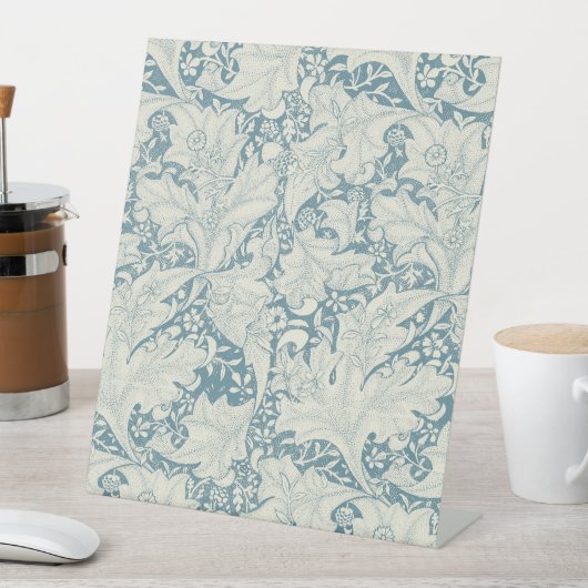 William Morris Wallflower Blue Damask Sockelschild (In Situ)