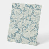 William Morris Wallflower Blue Damask Sockelschild (Vorderseite)