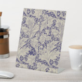 William Morris Wallflower Blue Damask Sockelschild (In SItu)