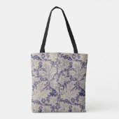 William Morris Wallflower Blue Damask Tasche (Rückseite)