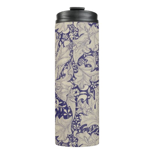 William Morris Wallflower Blue Damask Thermosbecher (Vorderseite)