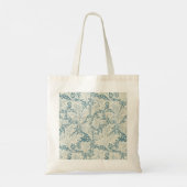 William Morris Wallflower Blue Damask Tragetasche (Rückseite)