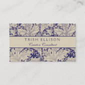 William Morris Wallflower Blue Damask Visitenkarte (Vorderseite)