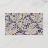 William Morris Wallflower Blue Damask Visitenkarte (Rückseite)