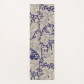 William Morris Wallflower Blue Damask Yogamatte (Vorderseite)