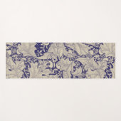 William Morris Wallflower Blue Damask Yogamatte (Vorderseite (Horizontal))