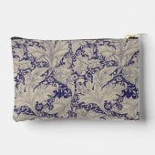 William Morris Wallflower Blue Damask Zubehörtasche (Rückseite)