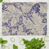 William Morris Wallflower Muster Antiques Blau Geschirrtuch (Gefaltet)