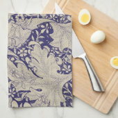 William Morris Wallflower Muster Antiques Blau Geschirrtuch (Viertel Falte)