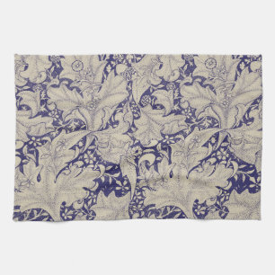 William Morris Wallflower Muster Antiques Blau Geschirrtuch