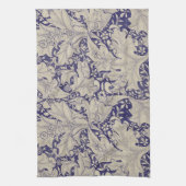 William Morris Wallflower Muster Antiques Blau Geschirrtuch (Vertikal)