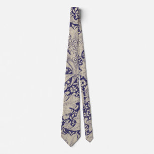 William Morris Wallflower Muster Antiques Blau Krawatte