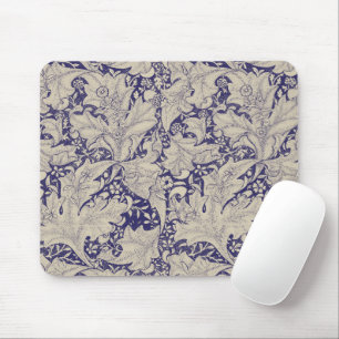 William Morris Wallflower Muster Antiques Blau Mousepad