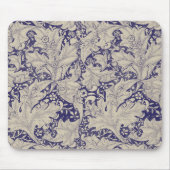 William Morris Wallflower Muster Antiques Blau Mousepad (Vorne)