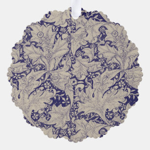 William Morris Wallflower Muster Antiques Blau Ornament Karte