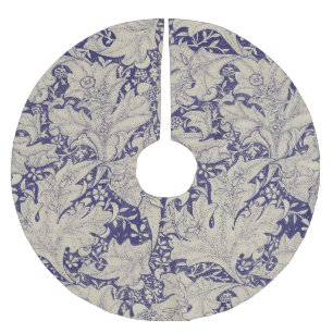 William Morris Wallflower Muster Antiques Blau Polyester Weihnachtsbaumdecke