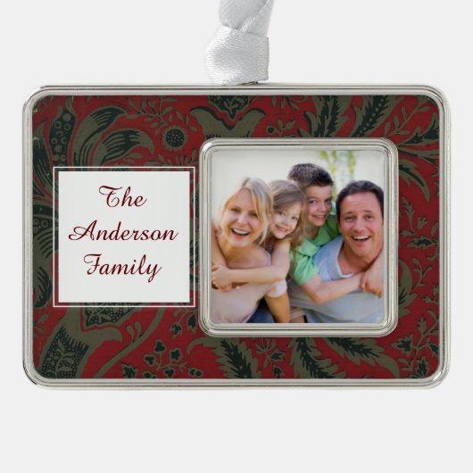 William Morris Wallpaper Pattern Rahmen-Ornament Silber (Vorderseite)