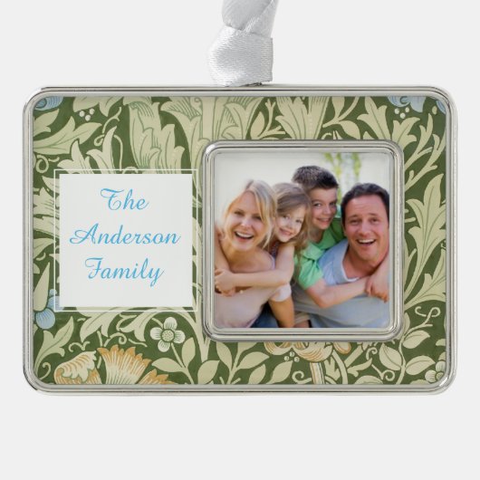 William Morris Wallpaper Pattern Rahmen-Ornament Silber (Vorderseite)