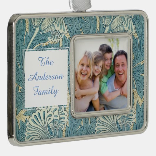 William Morris Wallpaper Pattern Rahmen-Ornament Silber (Rechts)