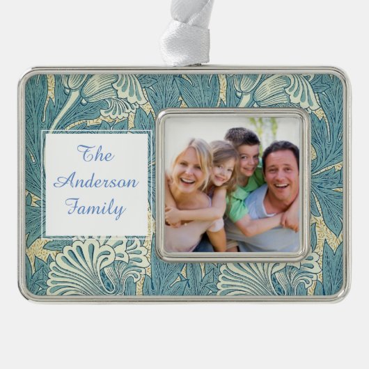 William Morris Wallpaper Pattern Rahmen-Ornament Silber (Vorderseite)