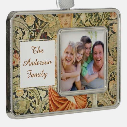 William Morris Wallpaper Pattern Rahmen-Ornament Silber (Rechts)