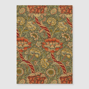 William Morris Wandle Englisches Blumen-Damaskus-D Magnetkarte