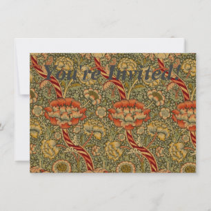 William Morris Wandle Englisches Florales Damast-D Einladung