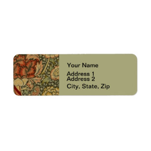 William Morris Wandle English Floral Damask Design
