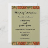 William Morris Wandle English Floral Damask Design Einladung (Vorderseite)