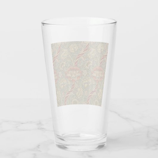 William Morris Wandle English Floral Damask Design Glas (Rückseite)