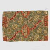 William Morris Wandle English Floral Damask Design Golfhandtuch (Horizontal)