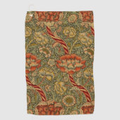 William Morris Wandle English Floral Damask Design Golfhandtuch (Vorderseite)