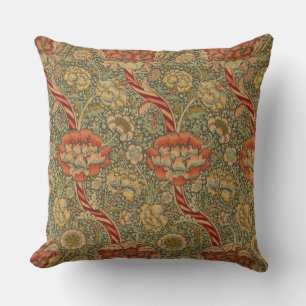 William Morris Wandle English Floral Damask Design Kissen