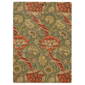 William Morris Wandle English Floral Damask Design Klemmbrett (Rückseite)