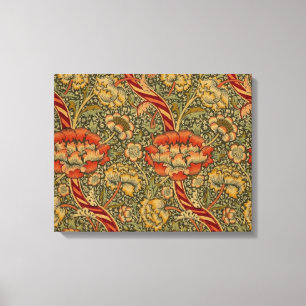 William Morris Wandle English Floral Damask Design Leinwanddruck