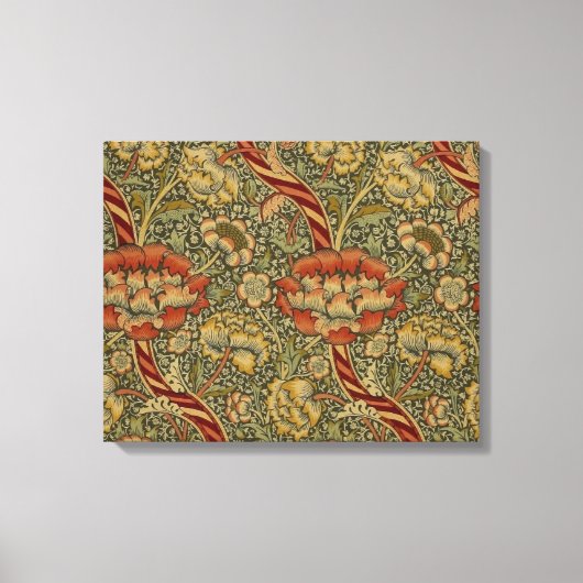 William Morris Wandle English Floral Damask Design Leinwanddruck (Vorderseite)
