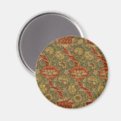 William Morris Wandle English Floral Damask Design Magnet (Vorderseite/Rückseite)
