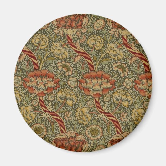 William Morris Wandle English Floral Damask Design Magnet (Vorne)