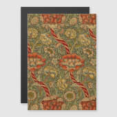 William Morris Wandle English Floral Damask Design Magnetkarte (Vorne/Hinten)