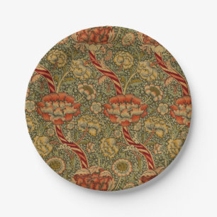 William Morris Wandle English Floral Damask Design Pappteller
