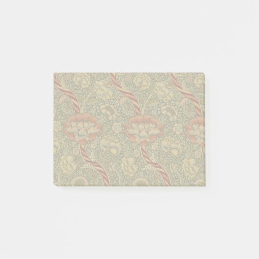William Morris Wandle English Floral Damask Design Post-it Klebezettel (Vorderseite)