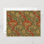 William Morris Wandle English Floral Damask Design Postkarte (Vorne/Hinten)
