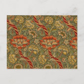 William Morris Wandle English Floral Damask Design Postkarte (Vorderseite)