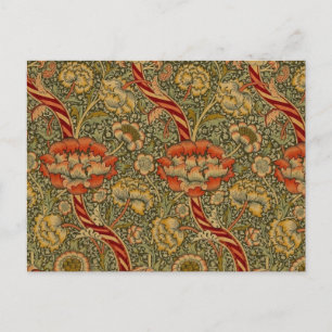 William Morris Wandle English Floral Damask Design Postkarte