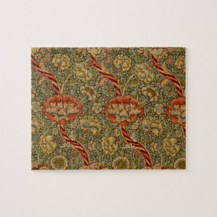 William Morris Wandle English Floral Damask Design Puzzle