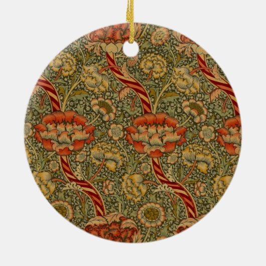 William Morris Wandle English Floral Design Keramik Ornament (Hinten)