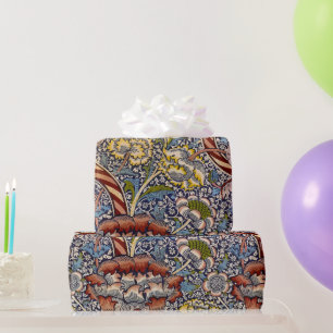 William Morris Wandle Navy Blaues Blumenkunstwerk Geschenkpapier